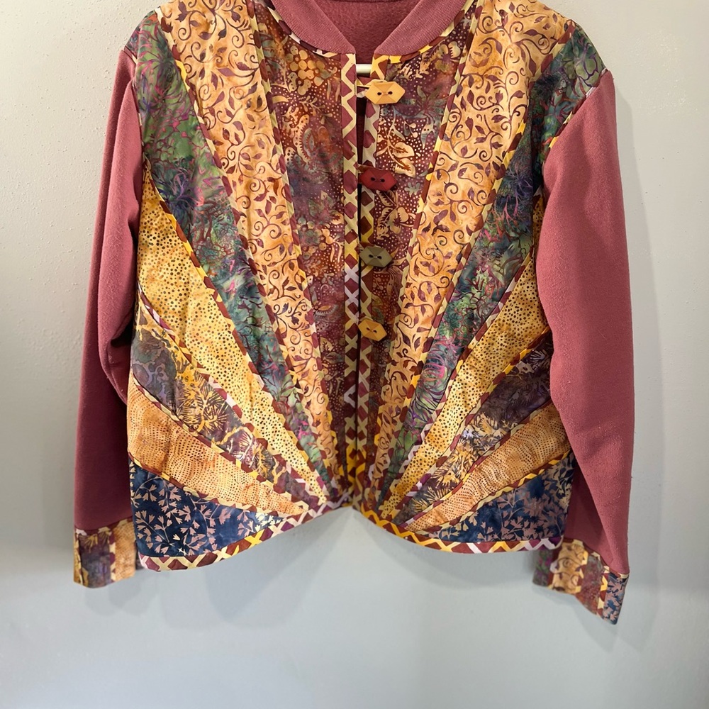 Multicoloured patchwork jacket with a boho vibe #… - image 1